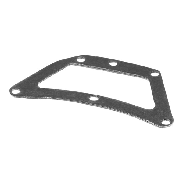 A black metal Rational gasket with holes.