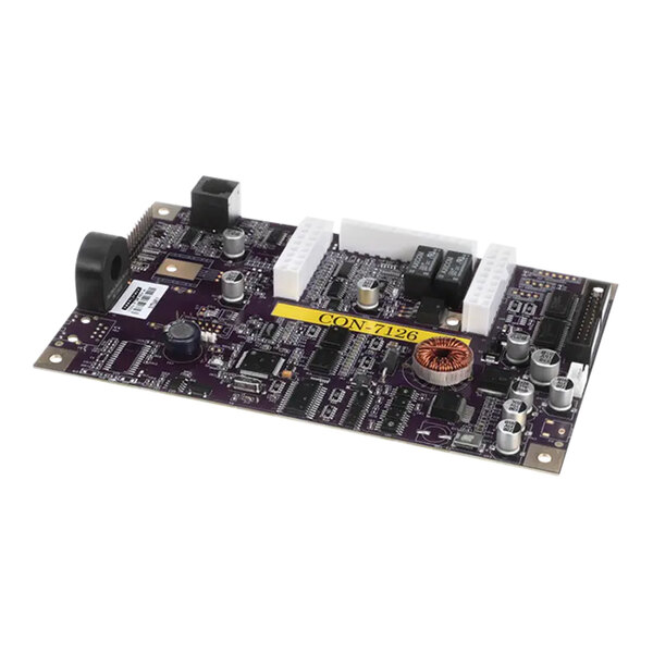 A close-up of a white rectangular TurboChef Control Board with holes in it.