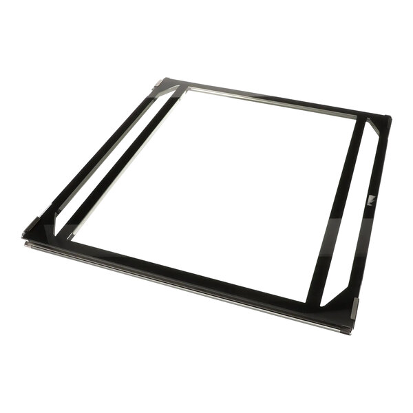 A black rectangular frame with clear glass.
