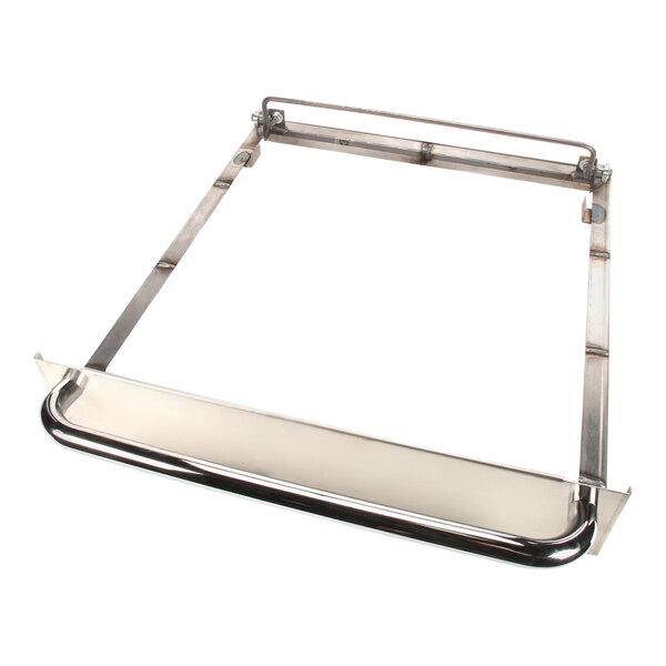 A chrome metal Southbend rolling rack assembly.