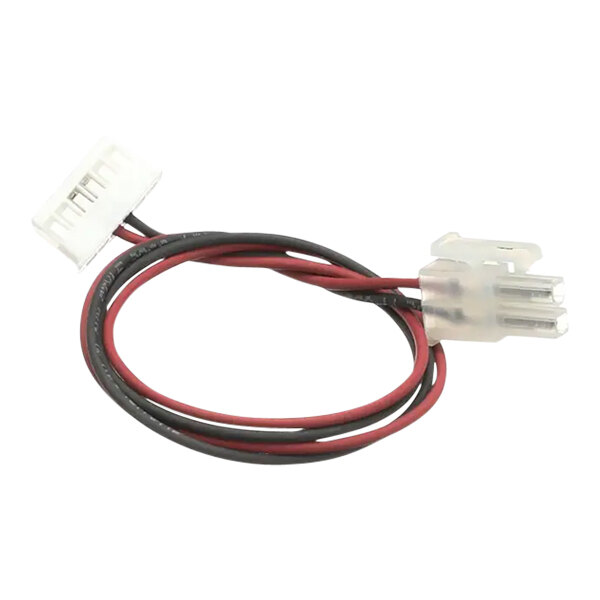 A red and white TurboChef Encore speaker cable with a white connector.
