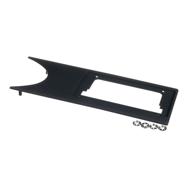 A black plastic Rational drawer frame with a hole for a chain.