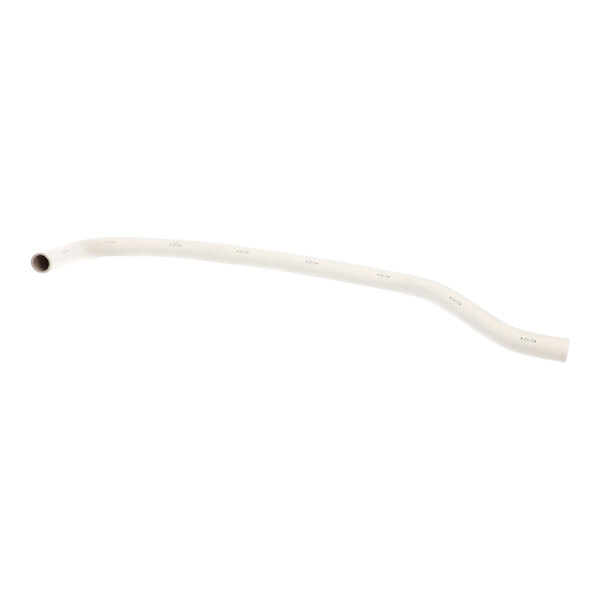 A white plastic drain hose for a Rational steam generator.