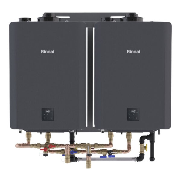 Rinnai  R-852PMSⅢ Rinnai TRX02CXiN Wall-Mounted Compact 2 Unit Tankless Rack