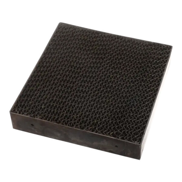 A black square TurboChef catalytic converter with holes.