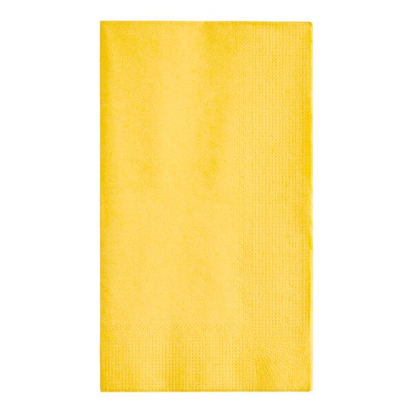 Choice 15" x 17" Yellow 2-Ply Paper Dinner Napkin - 1,000/Case