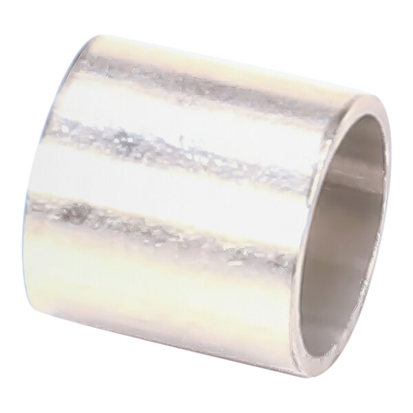 A silver tube with a stainless steel fitting on the end.