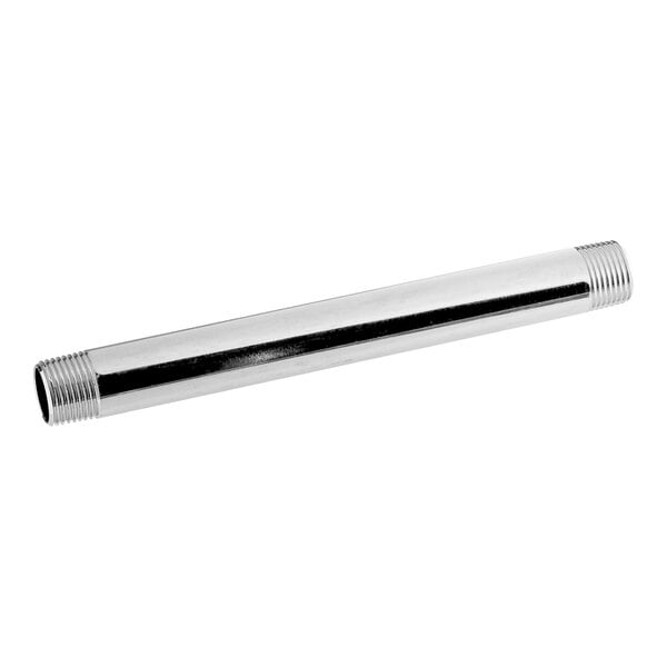 A silver metal T&S riser tube with 3/8" NPT thread connections.