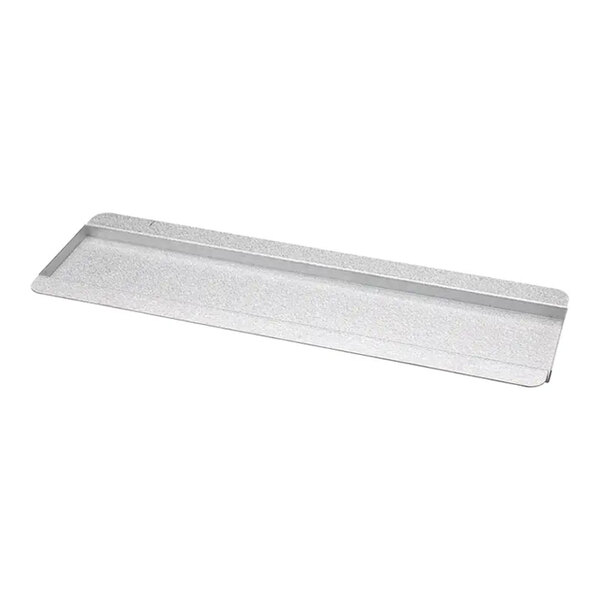 A silver rectangular TurboChef crumb tray.