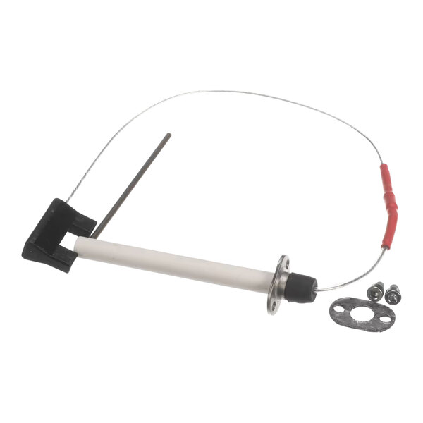 A Rational ignition electrode with a white wire and tube and a red handle.