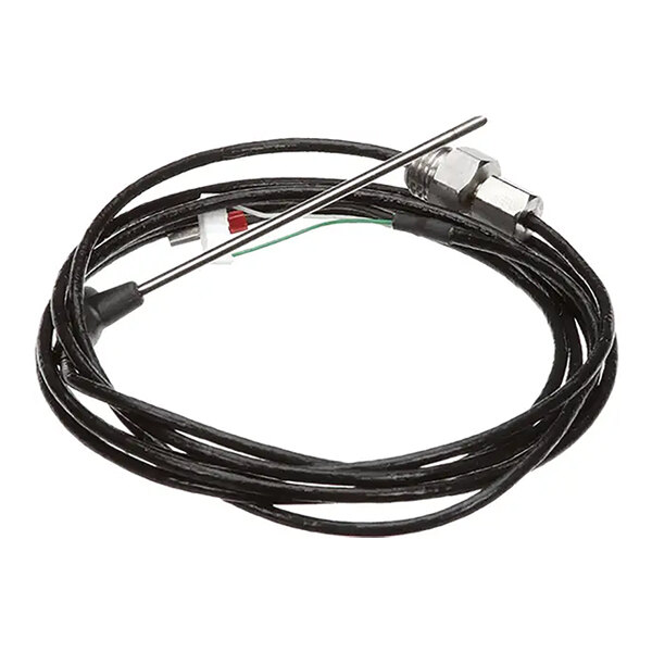 A black cable with a metal tip.