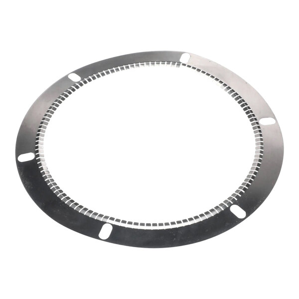 A circular metal TurboChef gasket with holes.