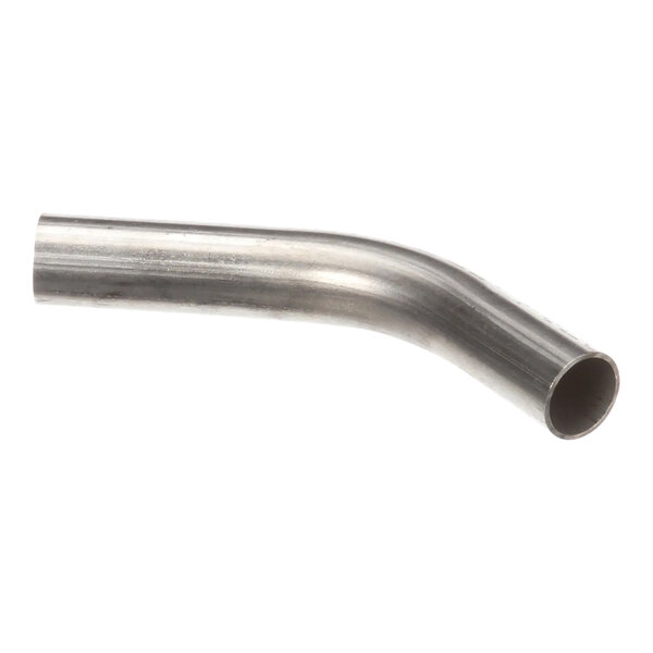 A curved metal pipe with a long end.