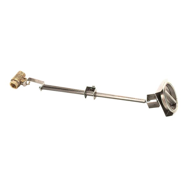A metal rod with a square lock and a valve.