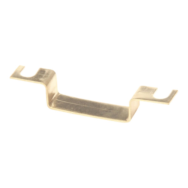 A Wells brass metal jumper with a small hole.