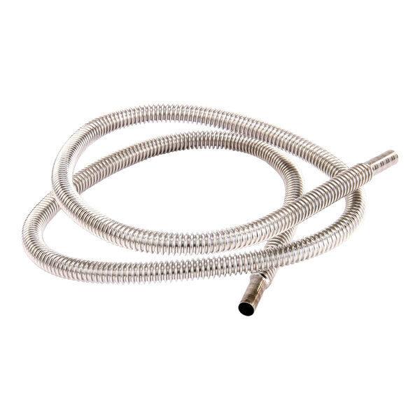 A flexible metal tube with a metal hose.