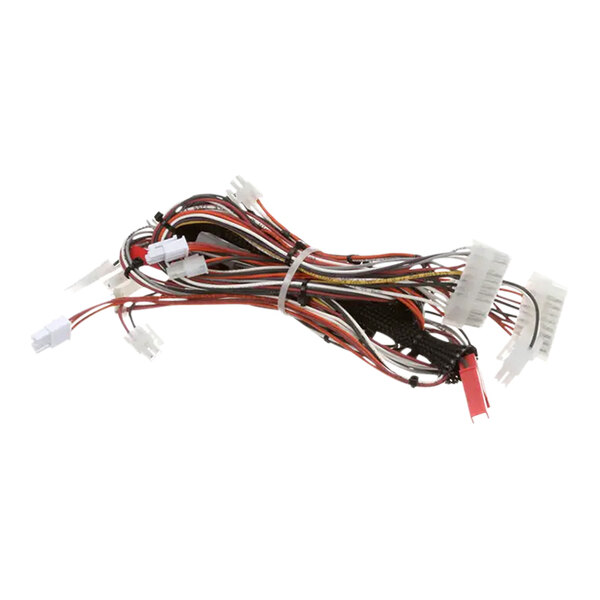 A TurboChef low voltage harness with white and black wires and connectors.