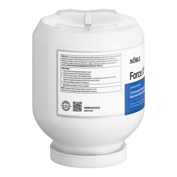 Noble Force X2 8 lb. / 128 oz. Concentrated Solid Dish Machine Detergent - 2/Case