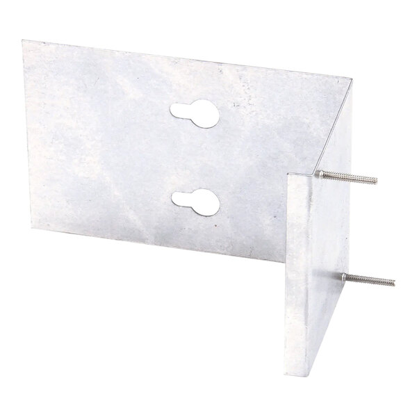 A metal Wells bracket with two holes.