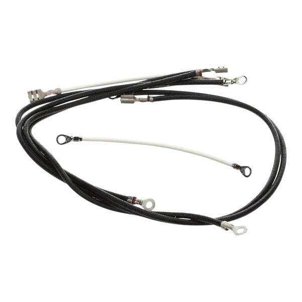 A Wells wire set with black and white cables.