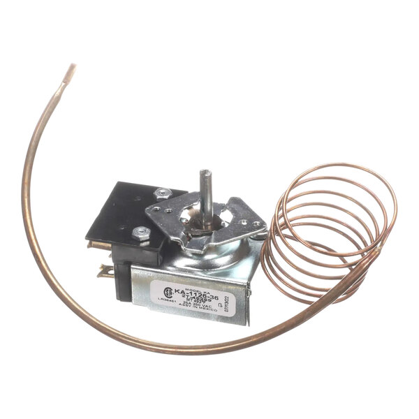 A Wells SP2-Z16162 thermostat with a wire and a coil.