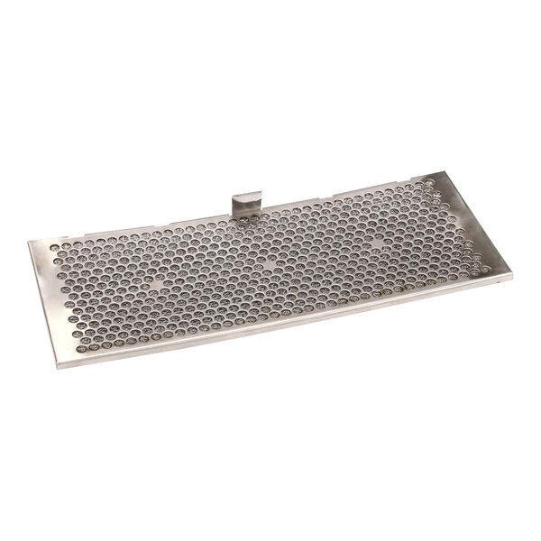 A TurboChef stainless steel metal tray with holes.