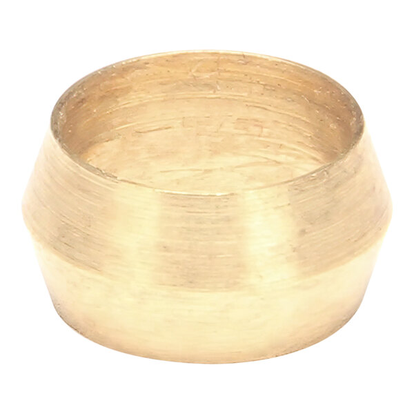 A brass Southbend ferrule with a white background.