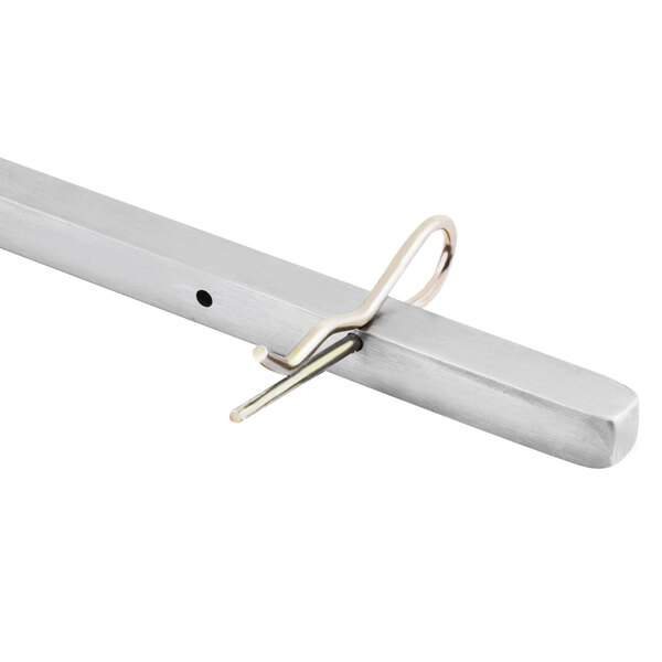 A metal bar with a hook on one end.