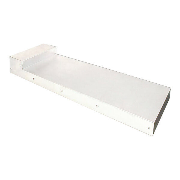 A white rectangular Southbend convection oven connector shelf with a metal frame.