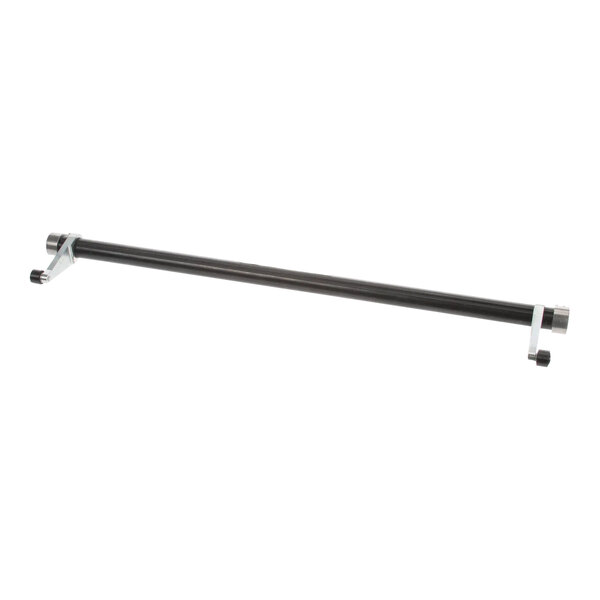 A black and white metal Torsion Bar with two handles.