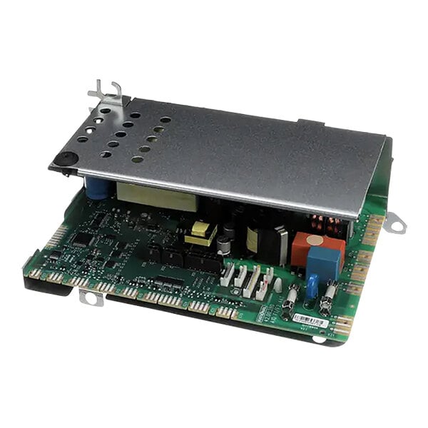 A Rational 40.05.919P IO module with a green circuit board and a metal shield cover.