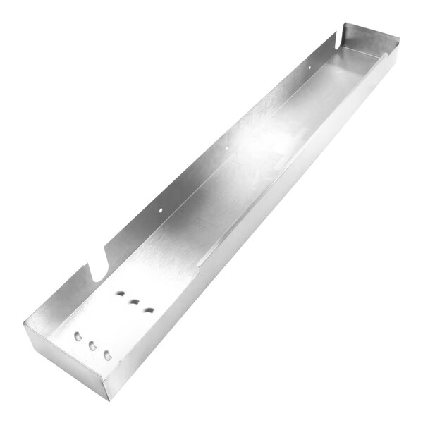 A metal rectangular Southbend front louver panel with holes.