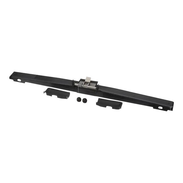A black plastic bar with two metal screws.