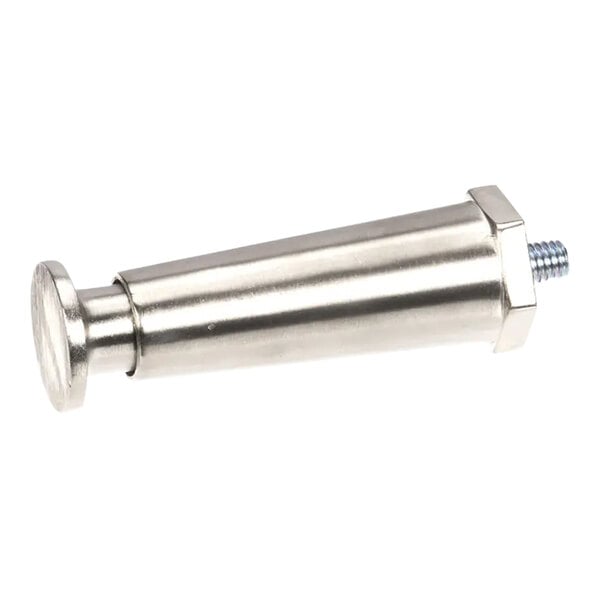A polished metal TurboChef leg with a screw on the end.