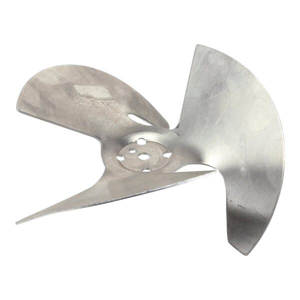 A Scotsman metal fan blade with holes.