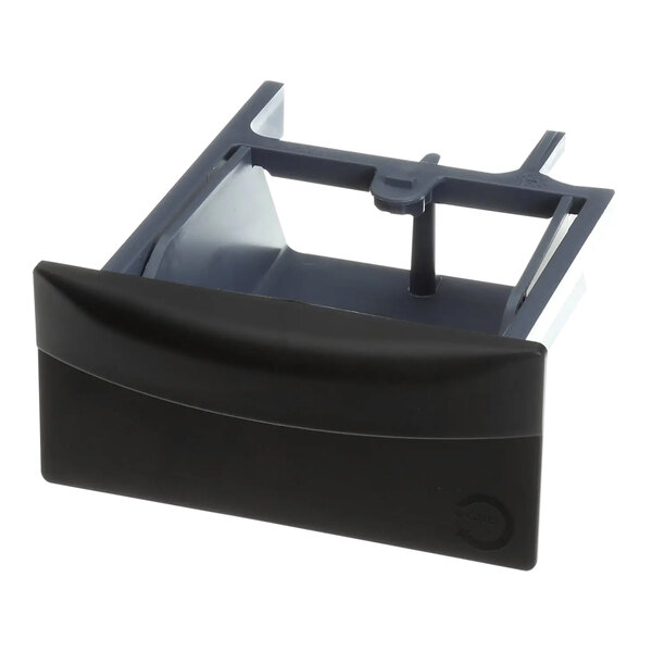 A black and grey plastic Rational drawer container with a handle.