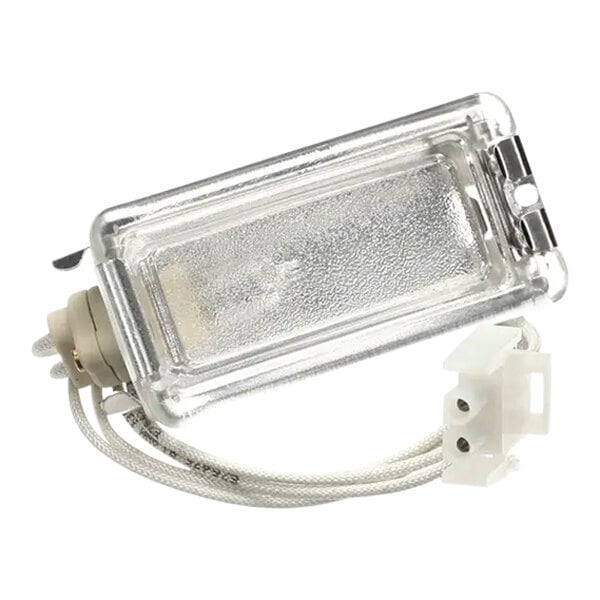 A TurboChef lamp assembly with a Xenon bulb and white wires.
