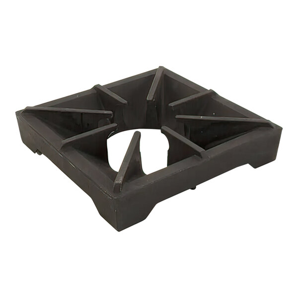 A black square Southbend grate with holes.