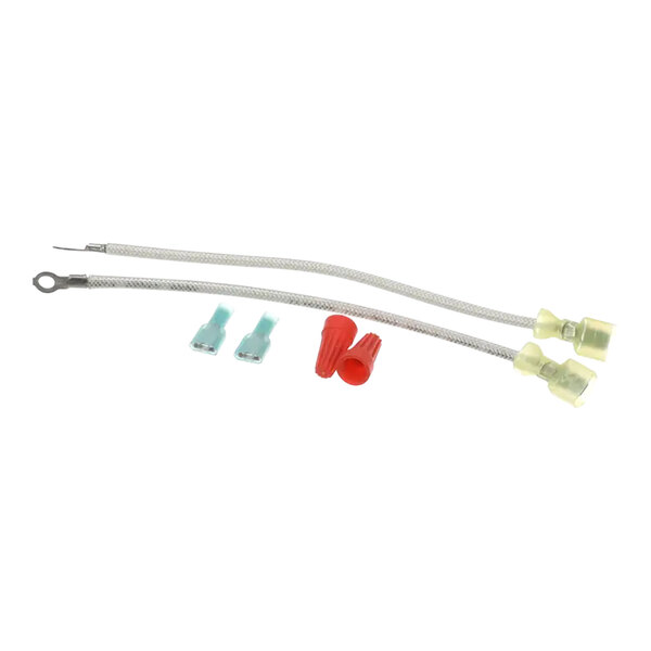 A close-up of a Wells Relay Override Service Kit wire and connectors.