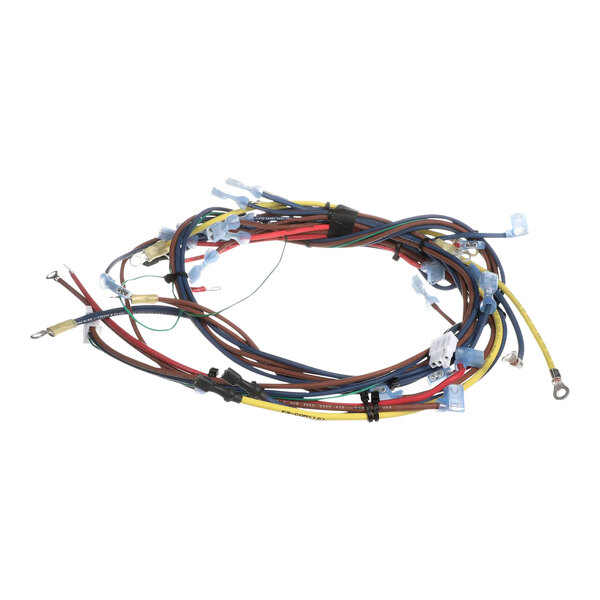 A TurboChef line voltage harness with a bunch of wires.