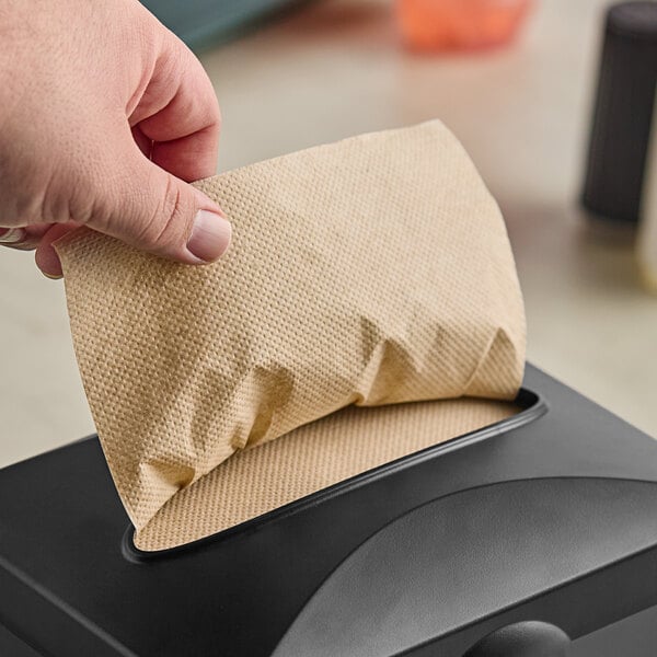 OneUp by Choice Kraft Premium 2-Ply Wide Interfold 6 3/8" x 8 13/16" Dispenser Napkin - 250/Pack