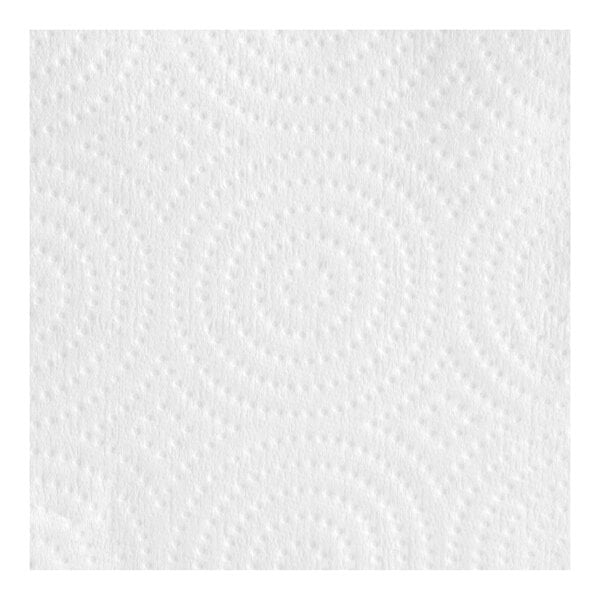 A close-up of a white Lavex paper towel with dots.