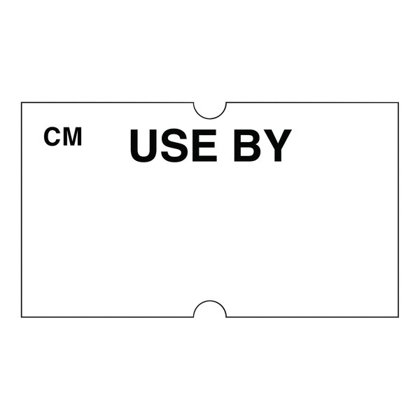 A white rectangular DayMark label with "Use by" in black text.