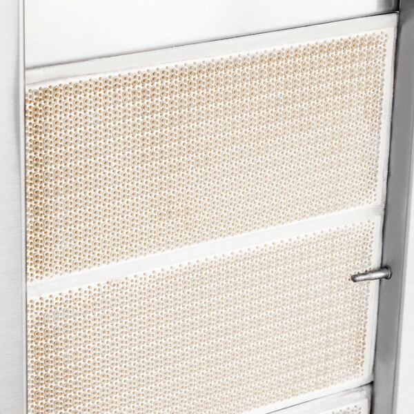 A close up of the metal door on a Visvardis gas gyro machine.