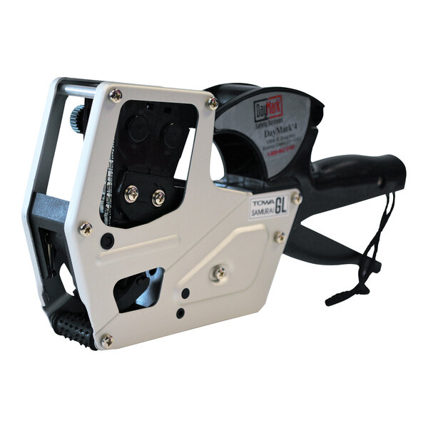 A white and black DayMark 2-line date coder gun.
