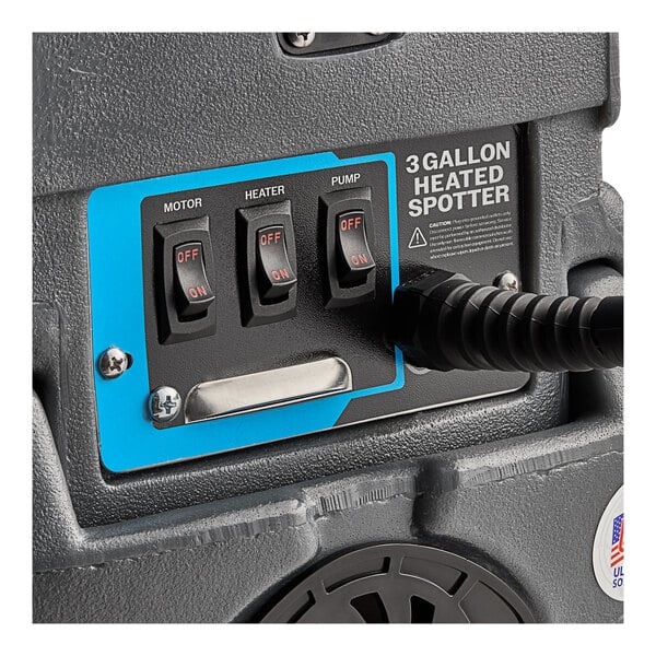 The gas powered heater on a Lavex 2-Stage Heated Spot Extractor.