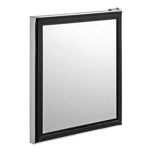 A white door with black trim for an Avantco refrigeration unit.