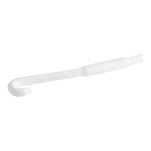 An Avantco white plastic drain pipe with a white handle.