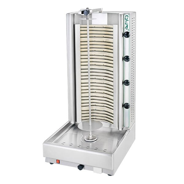 A Visvardis electric gyro machine with a stick on top.