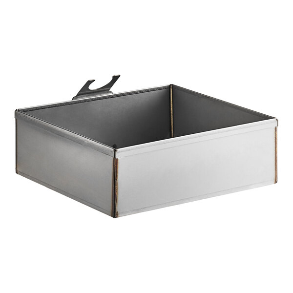 An Avantco metal condensate pan with a metal lid.